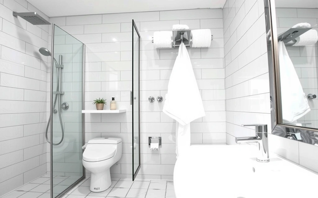 A spotless, gleaming bathroom