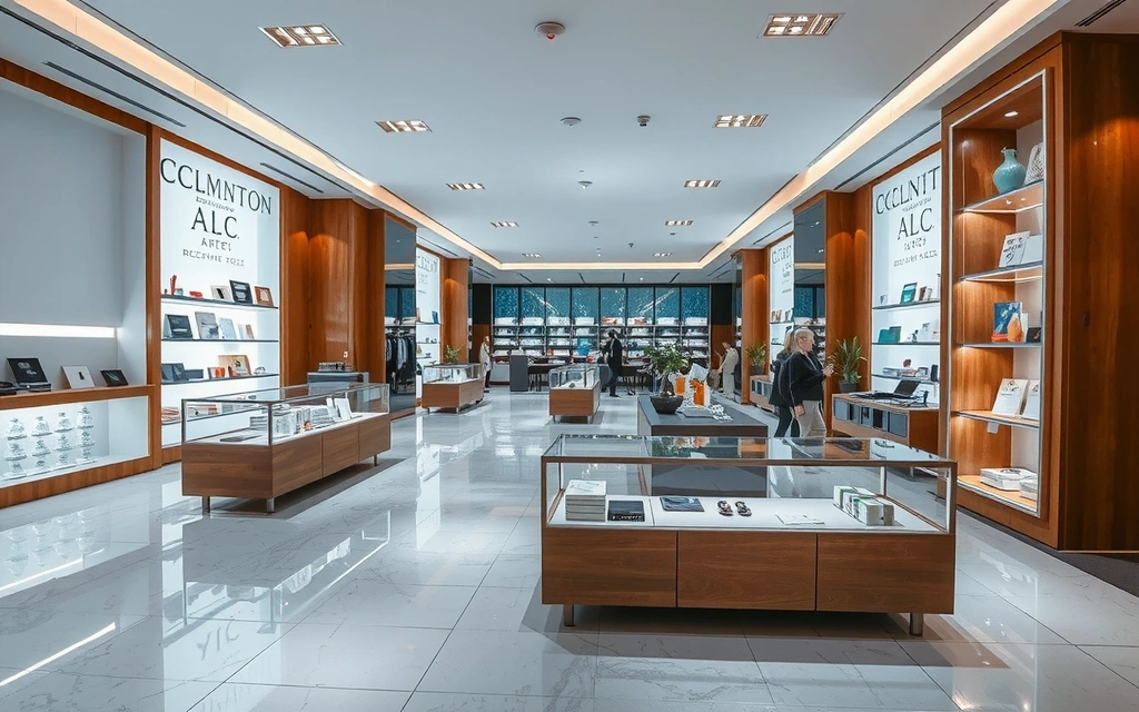 A sparkling clean retail store display
