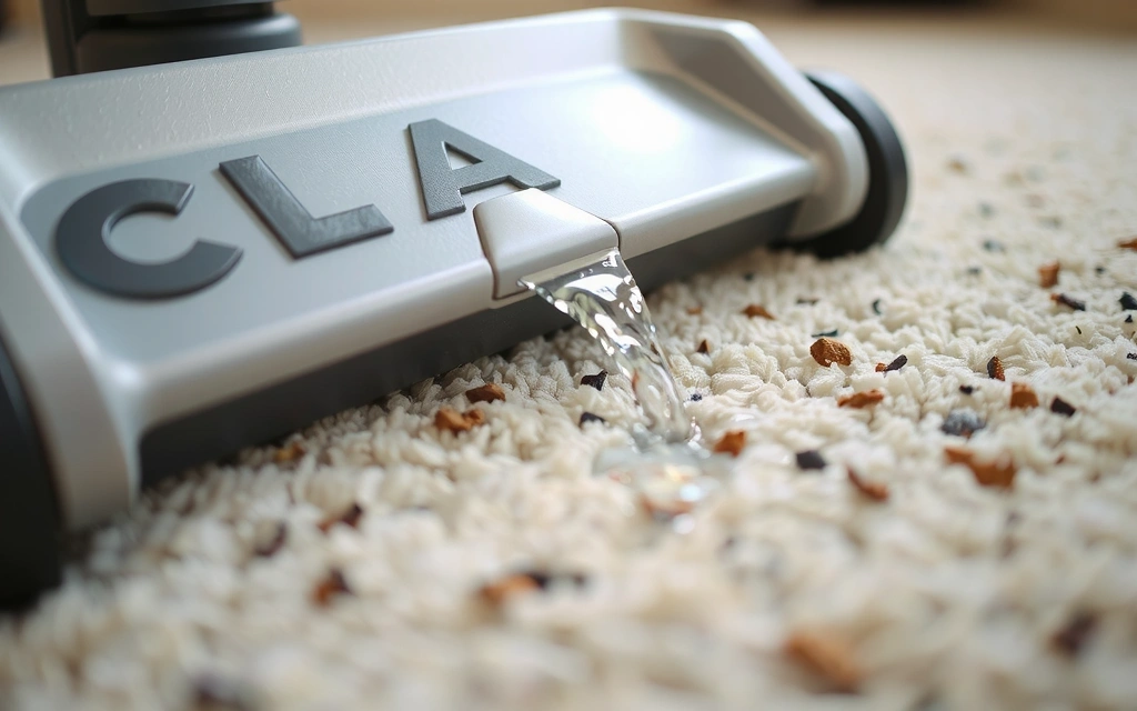 A professional carpet cleaning machine in action